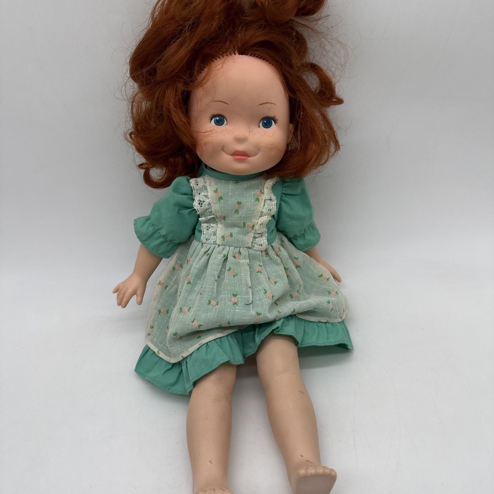 Vintage 1981 Fisher Price My Friend Becky Doll Red Hair And Freckles Green Dress